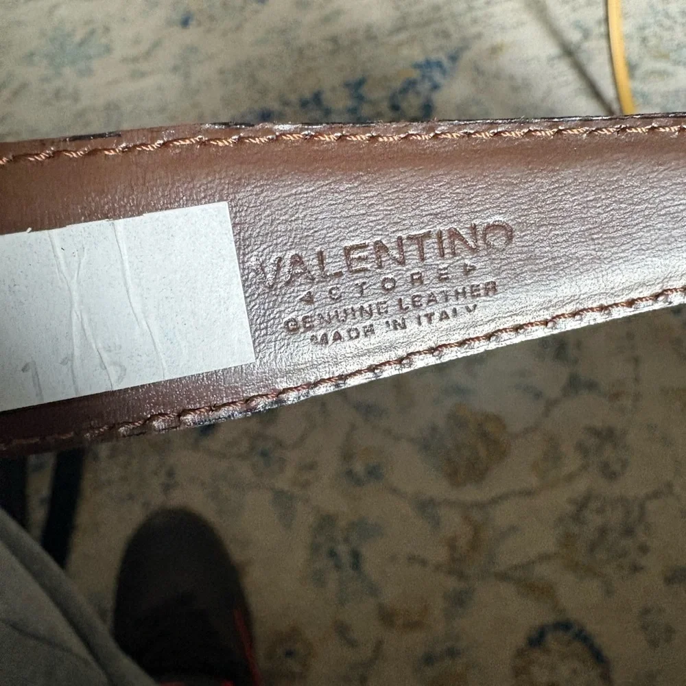 Valentino Black Leather Mens Belt - Picture 3 of 4